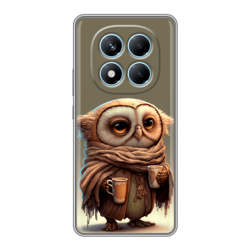 Силиконовый чехол на Redmi Note 14 Pro 4G с принтом Сова Силиконовый чехол на Redmi Note 14 Pro 4G с принтом Сова