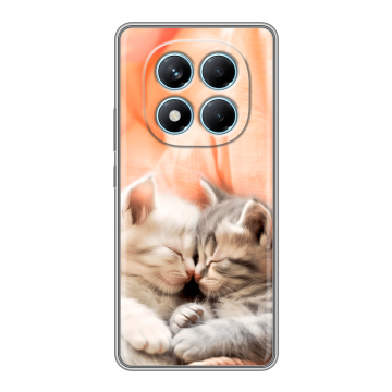 Силиконовый чехол на Redmi Note 14 Pro 4G с принтом Котята