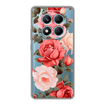 Силиконовый чехол на Redmi Note 14 Pro 4G с принтом Розы