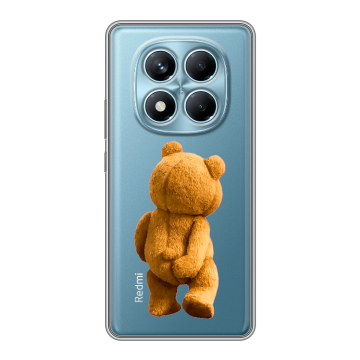 Силиконовый чехол на Redmi Note 14 Pro 4G с принтом Медведь