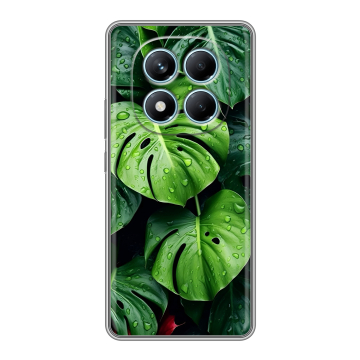Силиконовый чехол на Redmi Note 14 Pro 4G с принтом Листья