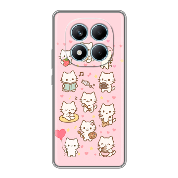 Силиконовый чехол на Redmi Note 14 Pro 4G с принтом Hello Kitty Хелоу Кити