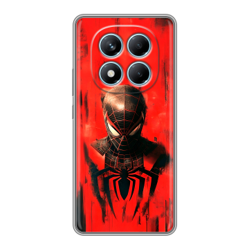 Силиконовый чехол на Redmi Note 14 Pro 4G с принтом человек паук spiderman