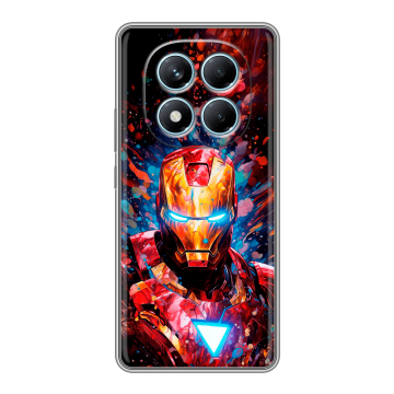 Силиконовый чехол на Redmi Note 14 Pro 4G с принтом Железный человек Ironman