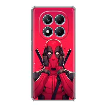 Силиконовый чехол на Redmi Note 14 Pro 4G с принтом Дедпул Deadpool