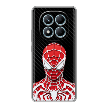 Силиконовый чехол на Redmi Note 14 Pro 4G с принтом человек паук spiderman