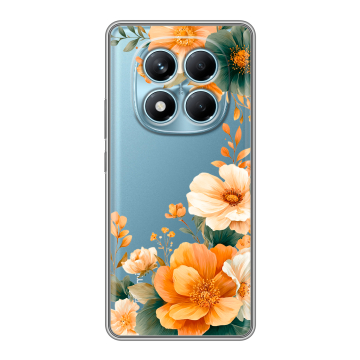 Силиконовый чехол на Redmi Note 14 Pro 4G с принтом Цветы принт Силиконовый чехол на Redmi Note 14 Pro 4G с принтом Цветы принт