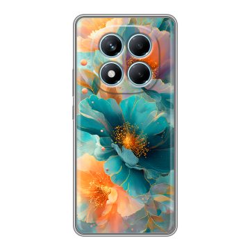 Силиконовый чехол на Redmi Note 14 Pro 4G с принтом Цветы Силиконовый чехол на Redmi Note 14 Pro 4G с принтом Цветы