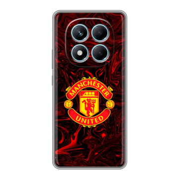 Силиконовый чехол на Redmi Note 14 Pro 4G с принтом Manchester United