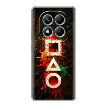 Силиконовый чехол на Redmi Note 14 Pro 4G с принтом Squid Game Игра кальмара
