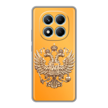 Силиконовый чехол на Redmi Note 14 Pro 4G с принтом Герб Флаг России