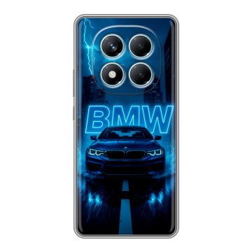 Силиконовый чехол на Redmi Note 14 Pro 4G с принтом BMW БМВ