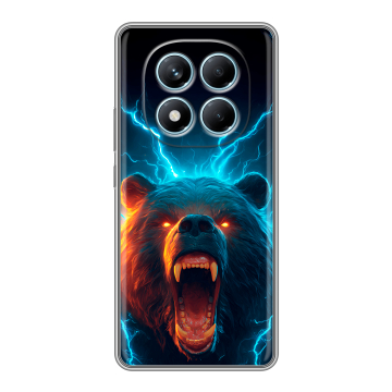 Силиконовый чехол на Redmi Note 14 Pro 4G с принтом Медведь