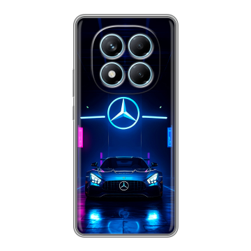 Силиконовый чехол на Redmi Note 14 Pro 4G с принтом Mercedes Мерседес