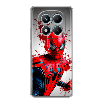 Силиконовый чехол на Redmi Note 14 Pro 4G с принтом Spiderman Человек паук