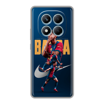 Силиконовый чехол на Redmi Note 14 Pro 4G с принтом Барселона Barca Yamal 