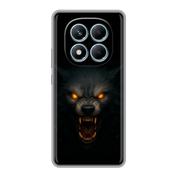 Силиконовый чехол на Redmi Note 14 Pro 4G с принтом Волк