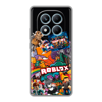 Силиконовый чехол на Redmi Note 14 Pro 4G с принтом Roblox Роблокс