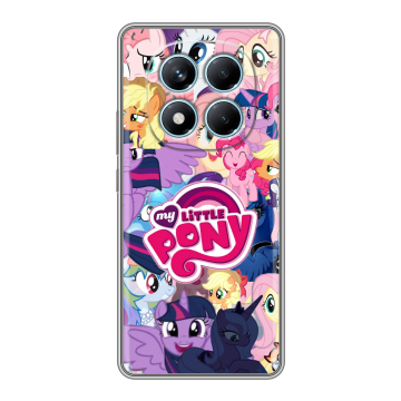 Силиконовый чехол на Redmi Note 14 Pro 4G с принтом My little pony Дружба чудо
