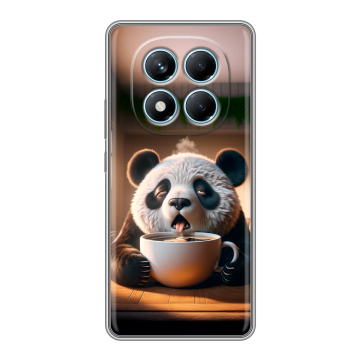 Силиконовый чехол на Redmi Note 14 Pro 4G с принтом смешная панда