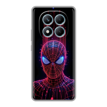 Силиконовый чехол на Redmi Note 14 Pro 4G с принтом Spiderman Человек паук