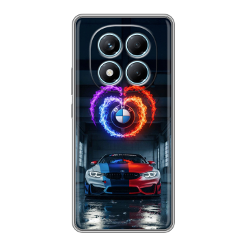 Силиконовый чехол на Redmi Note 14 Pro 4G с принтом BMW БМВ