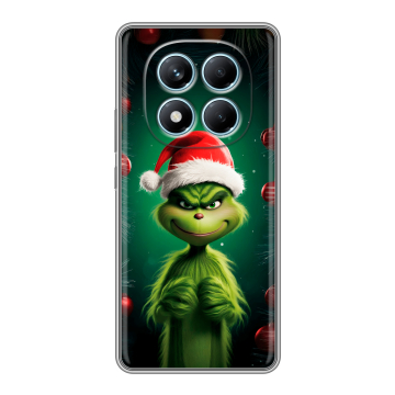 Силиконовый чехол на Redmi Note 14 Pro 4G с принтом Гринч Новый год Рождество