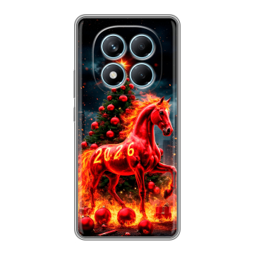 Силиконовый чехол на Redmi Note 14 Pro 4G с принтом Новый год