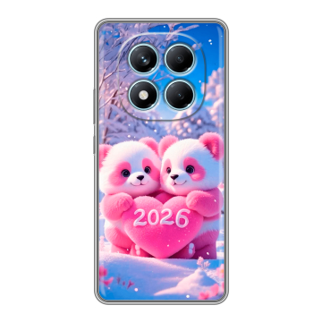 Силиконовый чехол на Redmi Note 14 Pro 4G с принтом Новый год