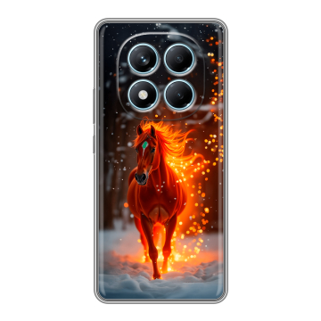 Силиконовый чехол на Redmi Note 14 Pro 4G с принтом Новый год