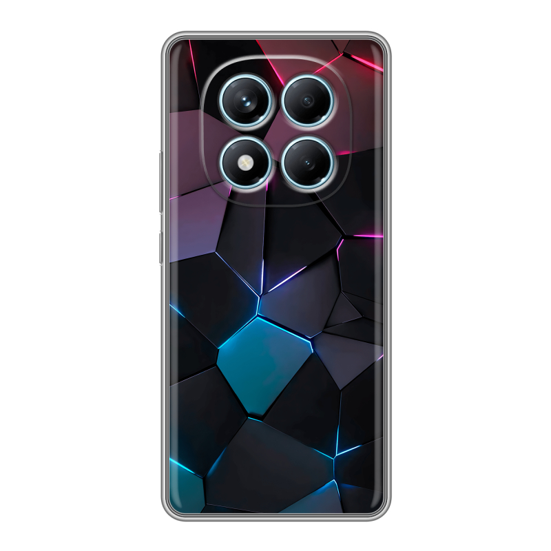 Силиконовый чехол на Redmi Note 14 Pro 4G с принтом Геометрия неона Силиконовый чехол на Redmi Note 14 Pro 4G с принтом Геометрия неона