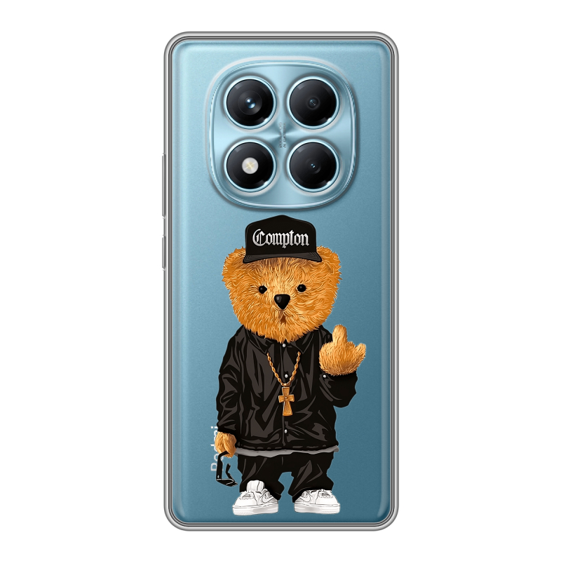 Силиконовый чехол на Redmi Note 14 Pro 4G с принтом Мишка Силиконовый чехол на Redmi Note 14 Pro 4G с принтом Мишка