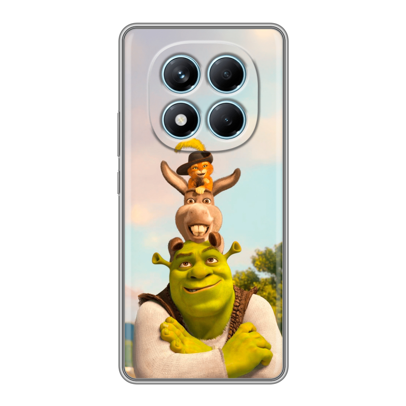 Силиконовый чехол на Redmi Note 14 Pro 4G с принтом Шрек Shrek Силиконовый чехол на Redmi Note 14 Pro 4G с принтом Шрек Shrek