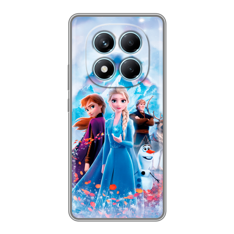 Силиконовый чехол на Redmi Note 14 Pro 4G с принтом Холодное сердце Frozen Силиконовый чехол на Redmi Note 14 Pro 4G с принтом Холодное сердце Frozen