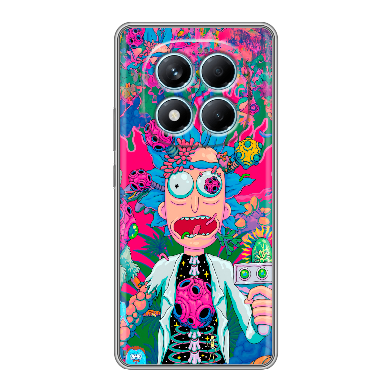 Силиконовый чехол на Redmi Note 14 Pro 4G с принтом Рик и Морти Rick Morty Силиконовый чехол на Redmi Note 14 Pro 4G с принтом Рик и Морти Rick Morty