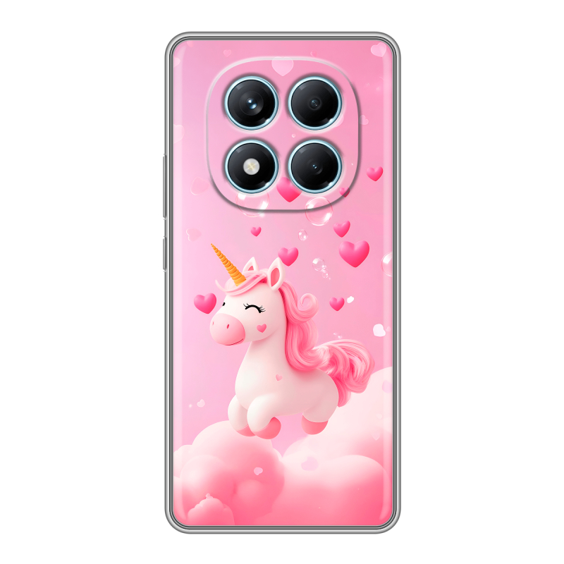 Силиконовый чехол на Redmi Note 14 Pro 4G с принтом Единорог Силиконовый чехол на Redmi Note 14 Pro 4G с принтом Единорог