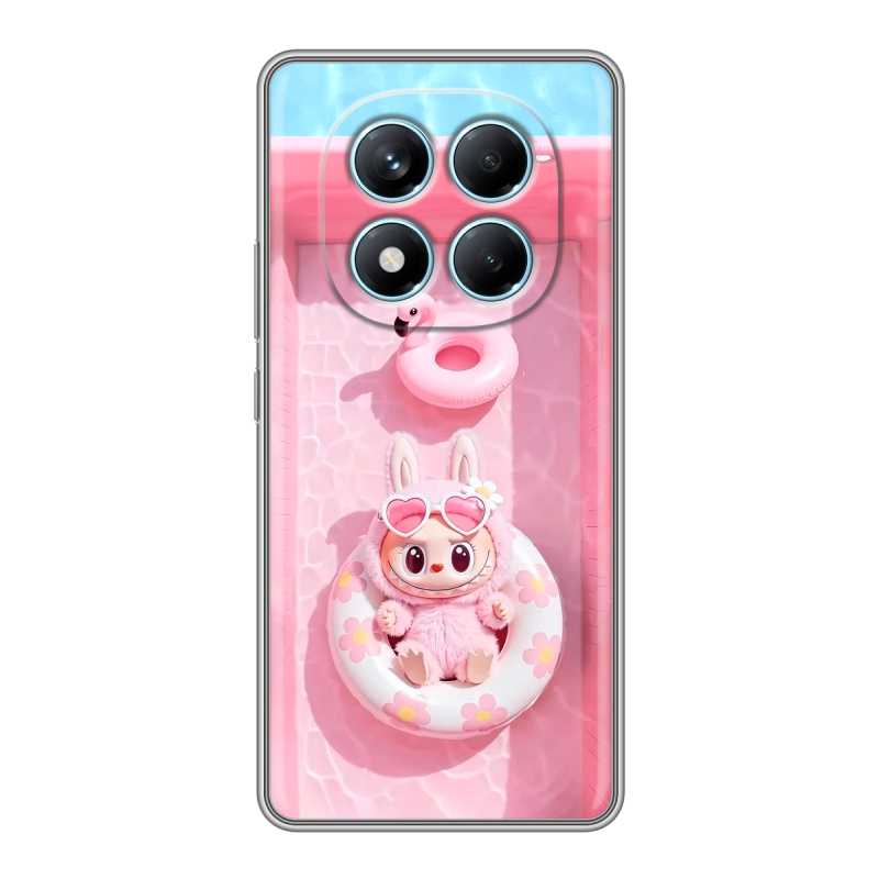Силиконовый чехол на Redmi Note 14 Pro 4G с принтом Labubu Лабубу Силиконовый чехол на Redmi Note 14 Pro 4G с принтом Labubu Лабубу