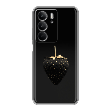 Силиконовый чехол на Realme C75 с принтом Черная клубника Силиконовый чехол на Realme C75 с принтом Черная клубника