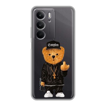 Силиконовый чехол на Realme C75 с принтом Мишка