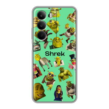 Силиконовый чехол на Realme C75 с принтом Шрек Shrek Силиконовый чехол на Realme C75 с принтом Шрек Shrek