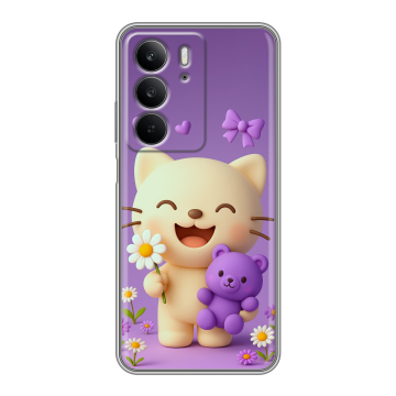 Силиконовый чехол на Realme C75 с принтом для девочек