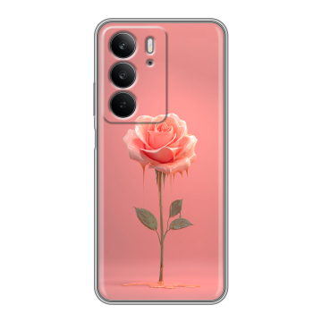 Силиконовый чехол на Realme C75 с принтом Розовая роза Силиконовый чехол на Realme C75 с принтом Розовая роза
