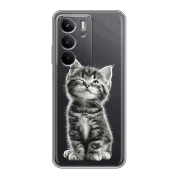 Силиконовый чехол на Realme C75 с принтом Котенок
