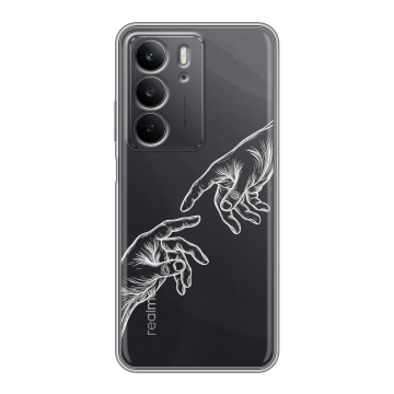 Силиконовый чехол на Realme C75 с принтом Сотворение мира Силиконовый чехол на Realme C75 с принтом Сотворение мира