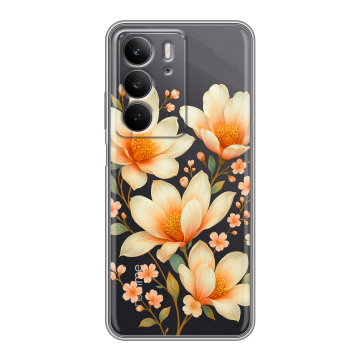 Силиконовый чехол на Realme C75 с принтом Цветы Силиконовый чехол на Realme C75 с принтом Цветы