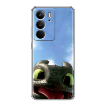 Силиконовый чехол на Realme C75 с принтом Как приручить дракона