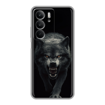 Силиконовый чехол на Realme C75 с принтом Волк Силиконовый чехол на Realme C75 с принтом Волк