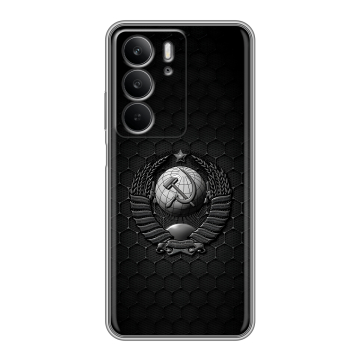 Силиконовый чехол на Realme C75 с принтом Герб Флаг СССР Силиконовый чехол на Realme C75 с принтом Герб Флаг СССР