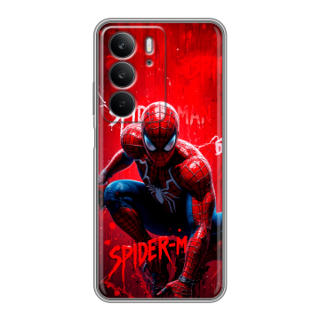 Силиконовый чехол на Realme C75 с принтом Spiderman Человек паук