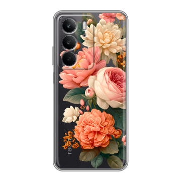 Силиконовый чехол на Realme C75 с принтом цветы Силиконовый чехол на Realme C75 с принтом цветы